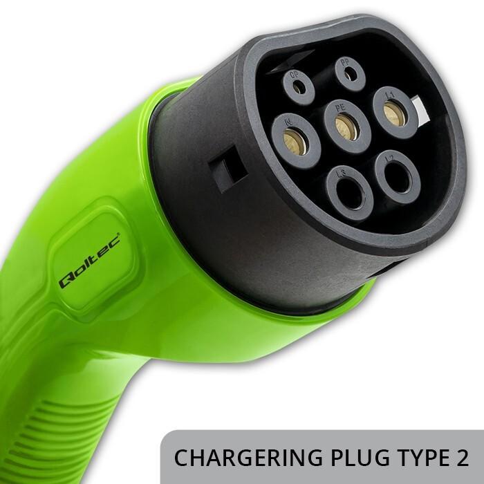 Produktbild Qoltec Mobiles EV-Ladegerät (Typ 2, 11 kW, 16 A, CEE 32)