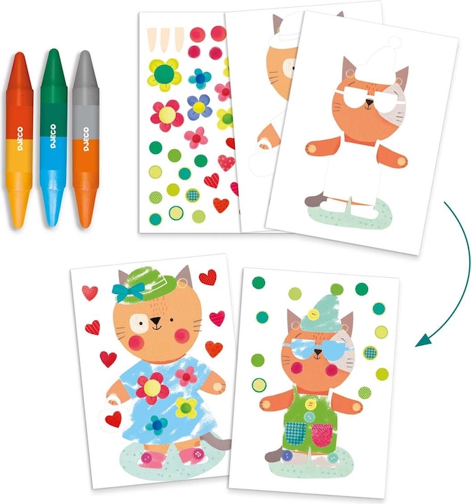 Actual product image Djeco Creative set animal houses
