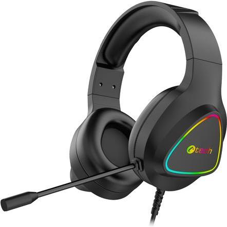 C-Tech HernÃ­ sluchÃ¡tka Midas (GHS-17BK), casual gaming, RGB podsvÃ­cenÃ­, ÄernÃ¡ (Kabelgebunden), Gaming Headset, Schw...