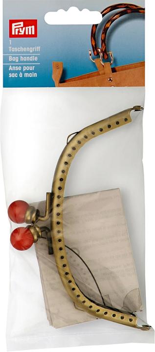 Actual product image Prym Alegra bag fastener, brass-coloured card