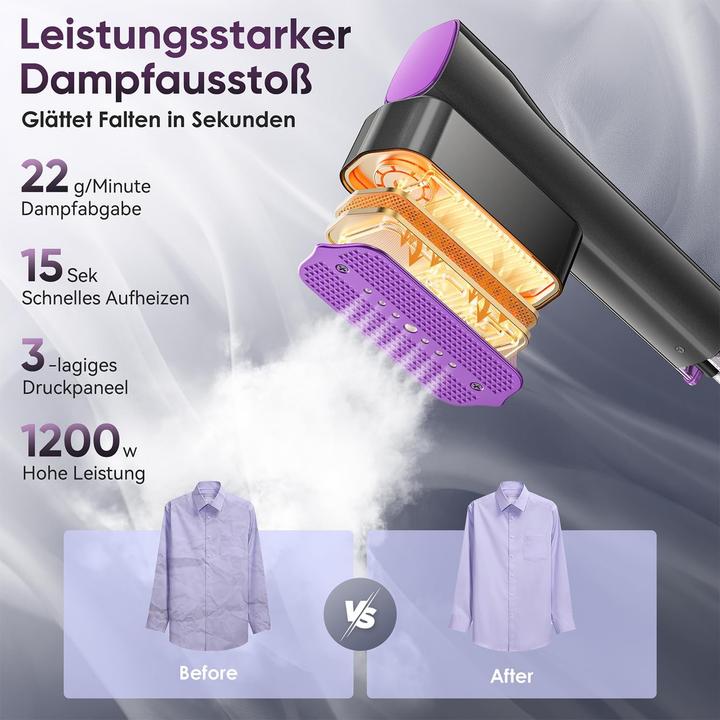 Produktbild Viwave 2-in-1 Steamer mit Trocken- & Dampfmodus (1200 W, 22 g/min)