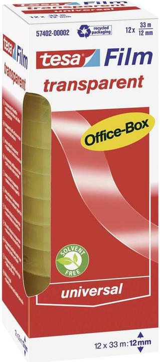 Actual product image tesa 12x tesafilm TRANSPARENT - with strong adhesion - non-ageing and tear-resistant (12 mm)