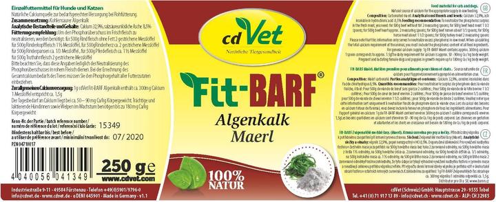 Image du produit cdVet Chaux d'algues Fit-BARF (Junior, Senior, Adulte, 1 pcs, 850 g)