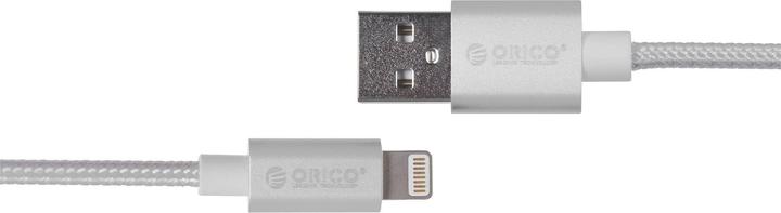 Orico Kabelis USB KABELIS USB-A - LIGHTNING OPLOT, PILKA 2,4A (1 m)
