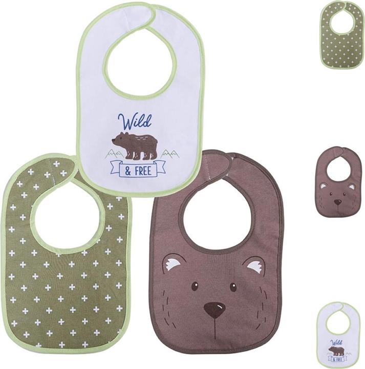 Actual product image Baby Care Baby Bib Set of 3 (1 months)