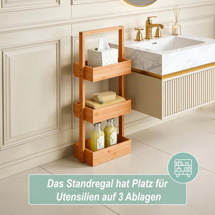Image du produit Relaxdays étagère salle de bains (26 x 17 x 70 cm)