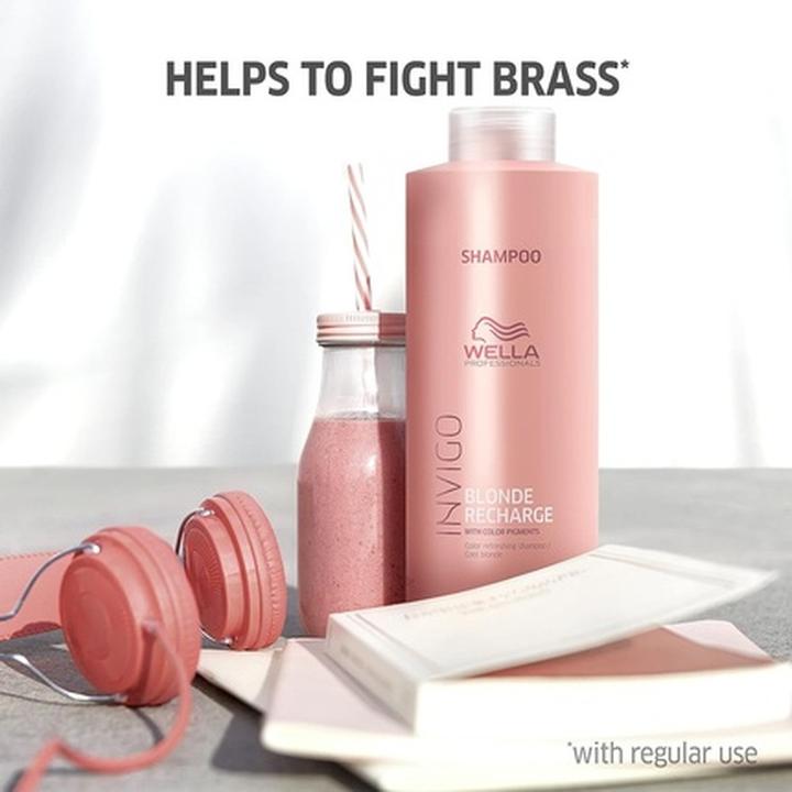 Immagine prodotto Wella INVIGO Blonde Recharge Refreshing Shampoo Cool Blonde (1000 ml, Shampoo liquido)