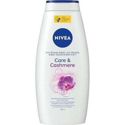 NIVEA, Shampoo, Shower Bath & Shampoo Care & Cashmere 2 in 1 750ml (750 ml, Shampoo liquido)