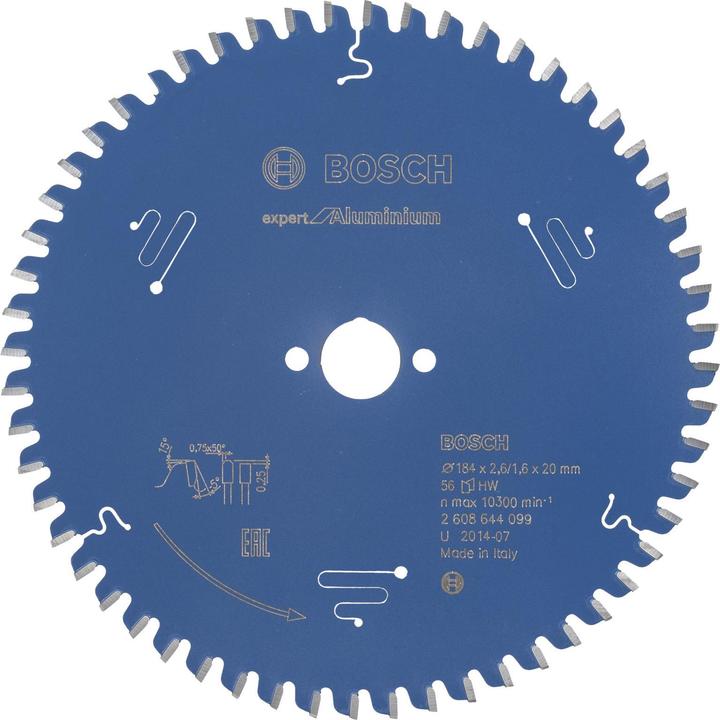 Produktbild Bosch Professional Zubehör Kreissägeblatt Expert for Aluminium, 184 x 20 x 2,6 mm, 56