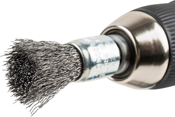 Produktbild Stier Pinselkopfbürste Ø 19 mm, Schaft-Ø 6 mm, 0,3 mm, gewellt, Stahl