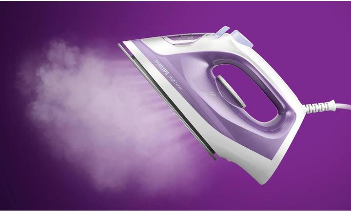 Productafbeelding Philips DST1020/30 Stoomstrijkijzer met antiaanbakzool Violet, Wit (1800 W, 90 g/min)