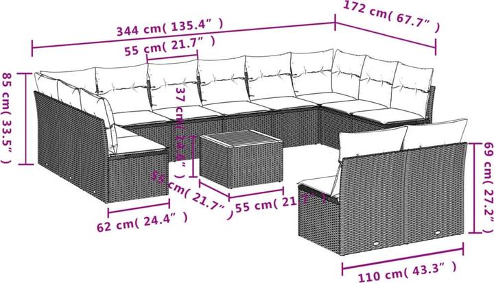 Immagine prodotto vidaXL Garten Sofagarnitur