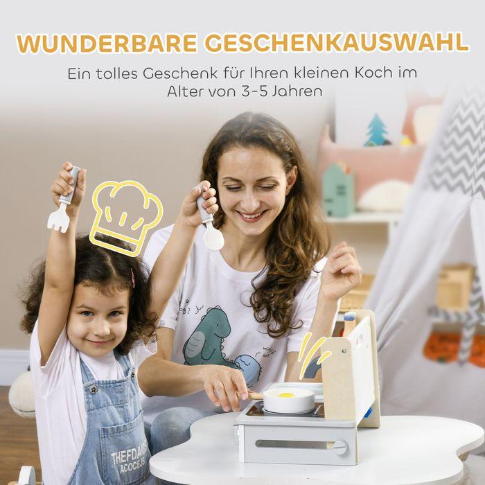 Produktbild Swisshandel24 Kinderküche aus Holz, 10 Stück Mini Spielküche mit Lebensmittel für 3-5 Jahre