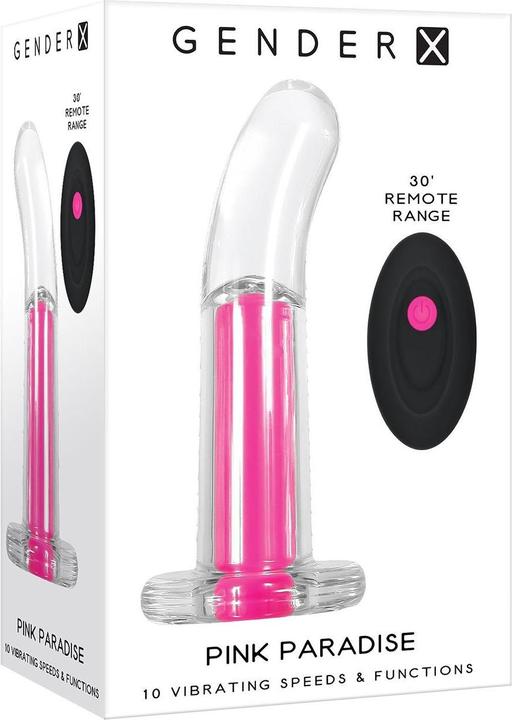 Actual product image Gender X Evolved Novelties - - Pink Paradise - Clear/Pink