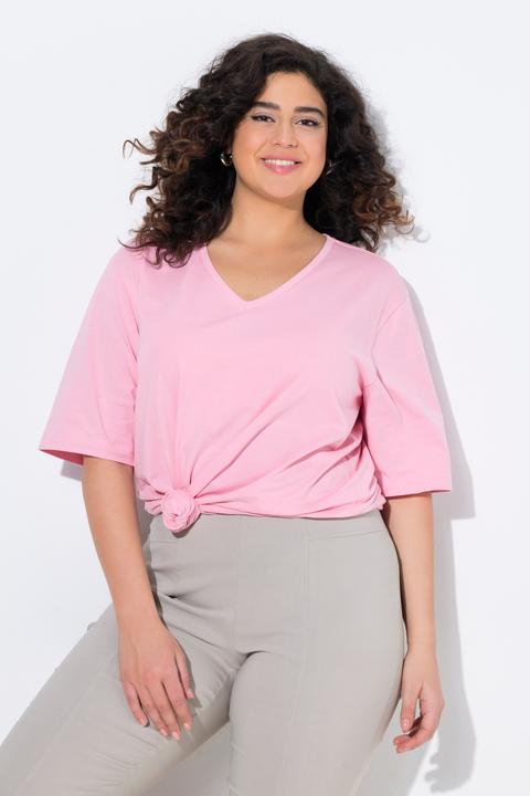 Produktbild Ulla Popken T-Shirt, V-Ausschnitt, Relaxed, Halbarm (62)