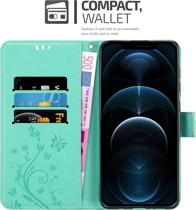 Actual product image Cadorabo Flower Book cover (Apple iPhone 13 Pro)