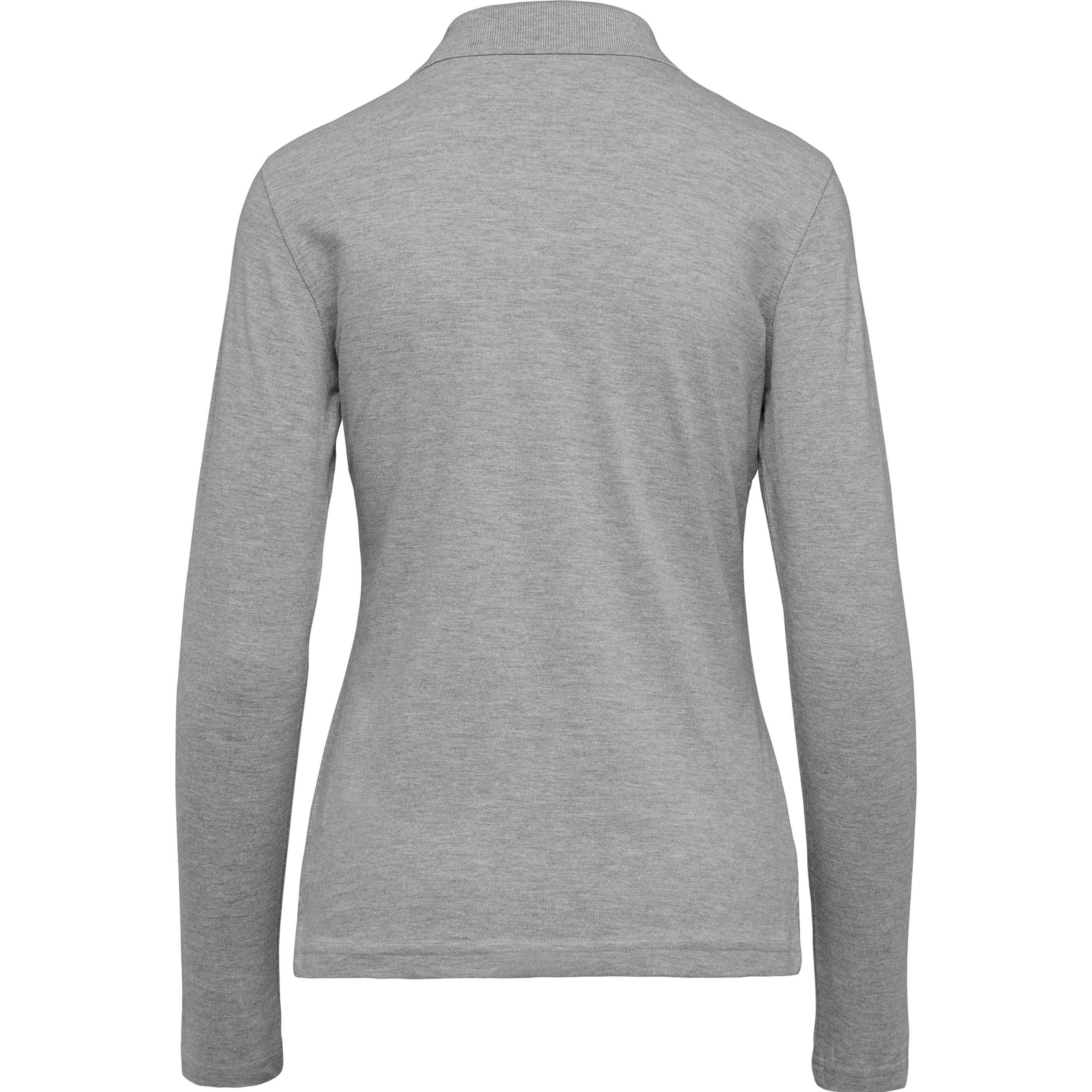 Thumbnail - Kariban, Damen, Shirt, langarm-polohirt für en, Grau, (S)