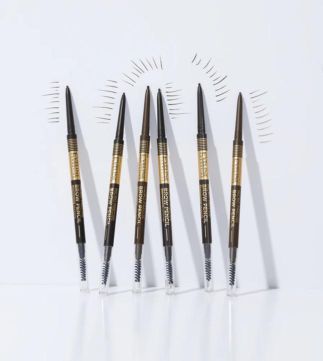 Image du produit Eveline Crayon à sourcils Micro Precise 04 - Parfait pour définir et modeler les sourcils (Marron)