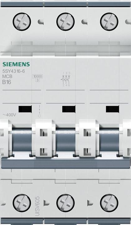 Produktbild Siemens Sicherungsautomat 3-polig 16A Typ B