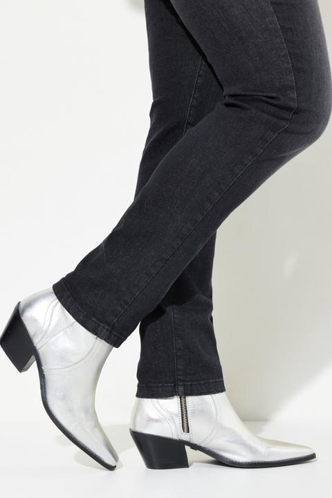 Immagine prodotto Ulla Popken Jeans modello Sarah con taglio della gamba aderente e applicazioni (28)