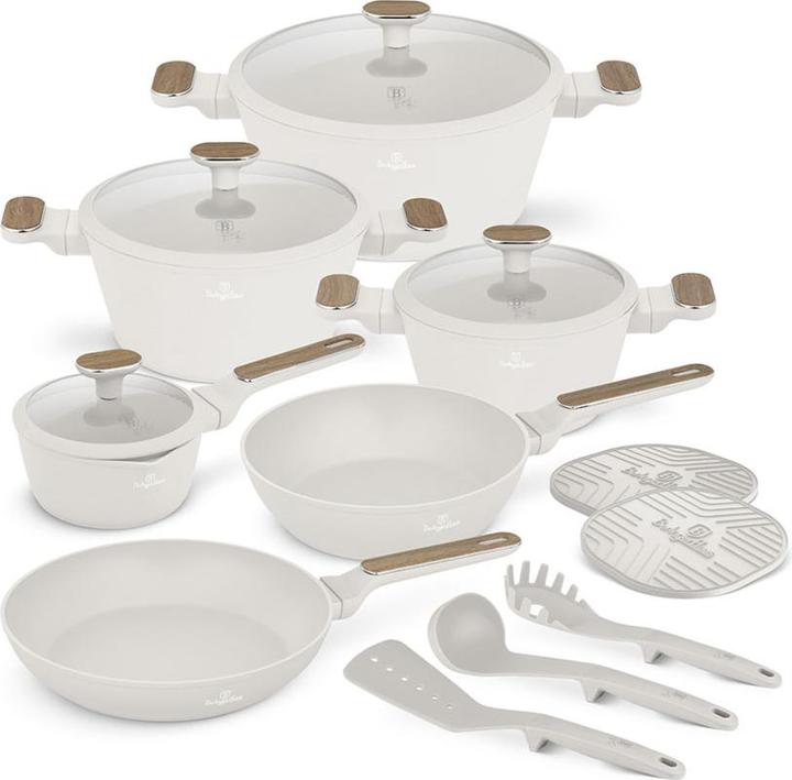 BerlingerHaus Haus 15-teiliges Kochgeschirr-Set Sahara Nordic Collection (28.50 cm, Pfannenset + Topfset, Aluminium)