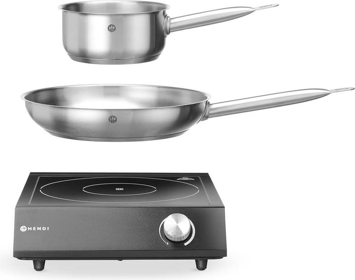 Produktbild Hendi Set: Induktionskocher 3500W + Stielkasse