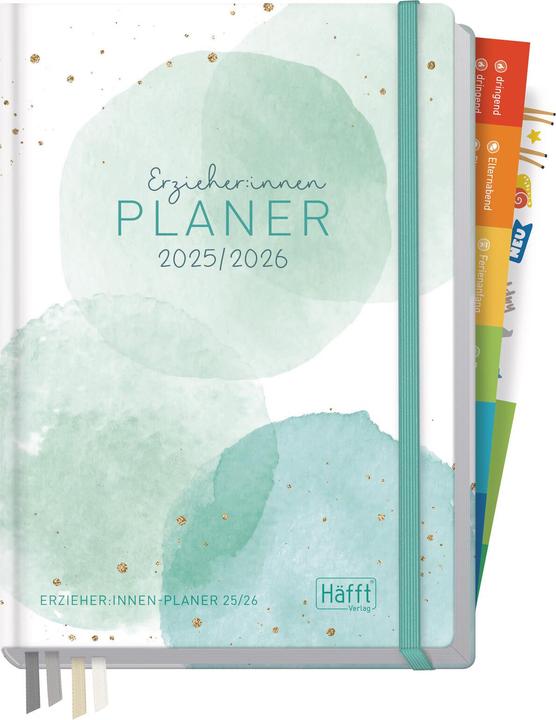 Immagine prodotto Erzieher-Planer A5+ 'Watercolor Dots' 2025/2026 (A5+, Tedesco)