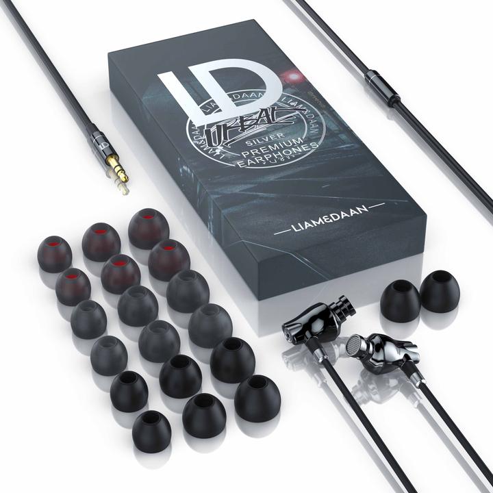 Actual product image Liam & Daan In-Ear headphones, ceramic "Urban" InEar Earphone, 8mm driver, aramid cable (NC, Cable)