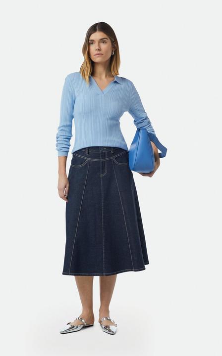 Actual product image Comma Strickpullover Elastischer Slim-Fit-Pullover mit Polokragen (44)