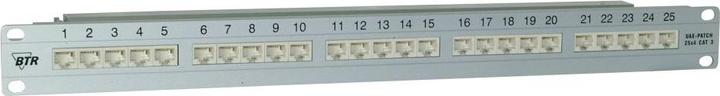 Actual product image Metz Connect BTR UAE Cat.3 patch panel 25x8(4) CAT.3 / unshielded anodized aluminum