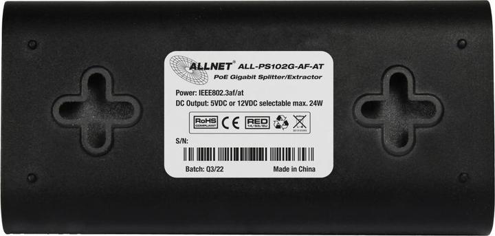 Produktbild Allnet PoE Splitter-Mini/Extractor / Gigabit / 24W / 5V/12V Schaltbar / ALL-PS102G-AF-AT