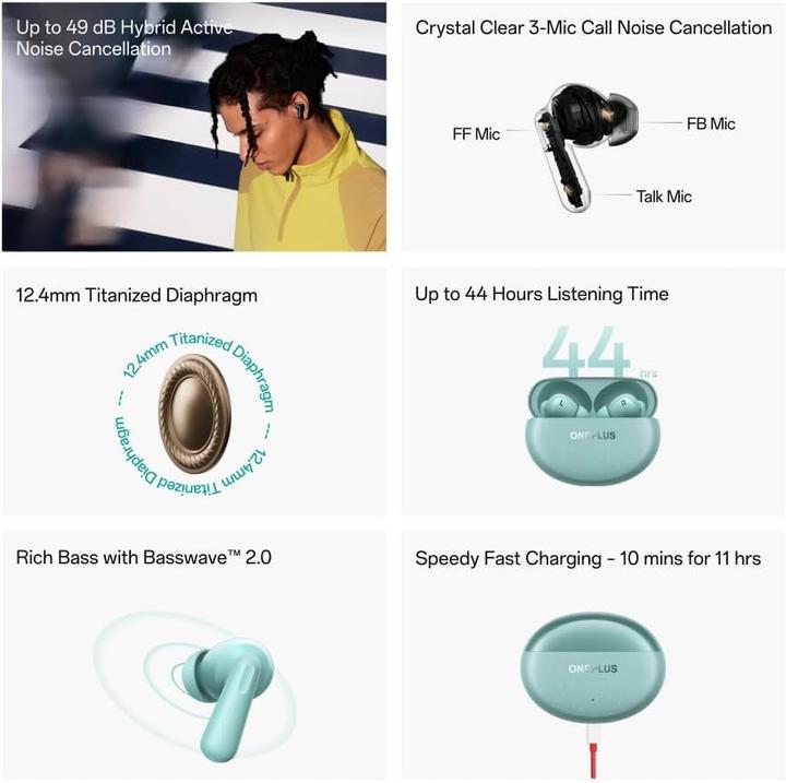 Produktbild OnePlus Nord Buds 3 Pro Blau (12 h, Kabellos)