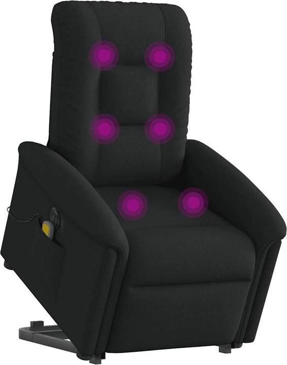Immagine prodotto VidaXL Poltrona massaggiante elettrica con ausilio per la risalita, tessuto nero