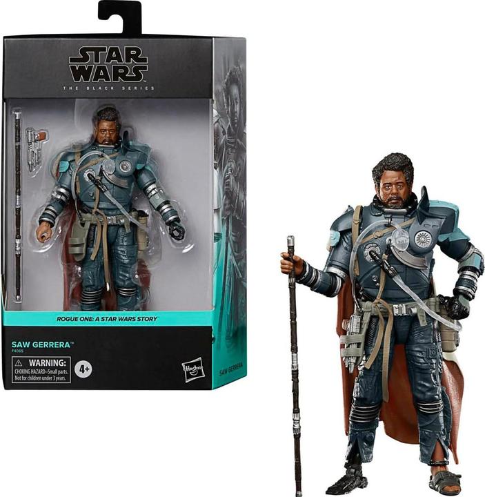 Actual product image Hasbro The Black Series Saw Gerrera 15 cm grosse Sammelfigur zu Rogue One: A Star Wars Story, für