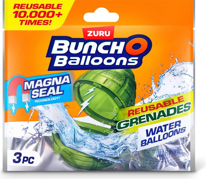 Produktbild Zuru Bunch-o-Balloons Wiederverwendbare magnetische Wassergranaten, 3er-Pack (3x)