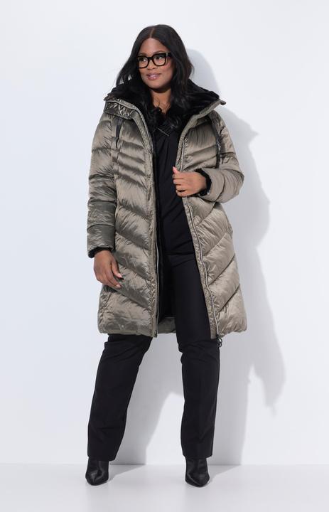 Actual product image Ulla Popken HYPRAR Metallic Quilted Coat