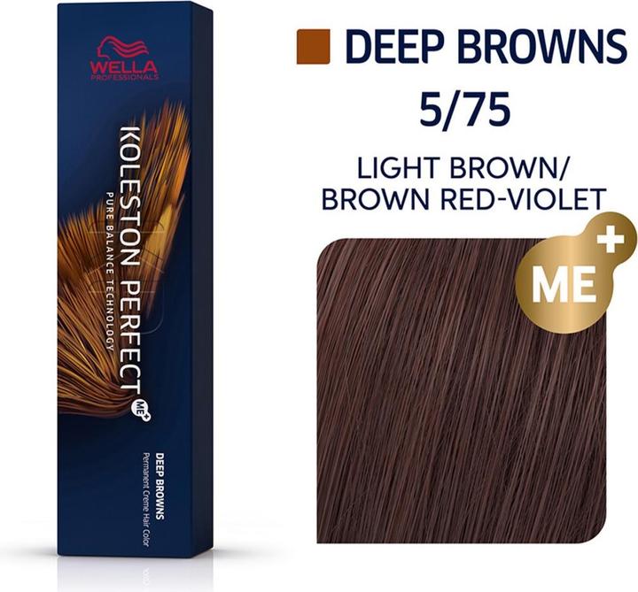 Actual product image Wella Koleston Perfect Me+ Deep Browns (5/75 light brown brown-mahogany)