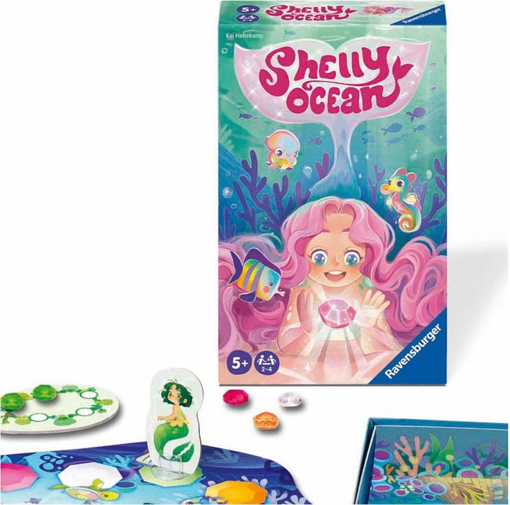Produktbild Ravensburger 23047 - Shelly Ocean - Lauf- und Sammelspiel für Kinder ab 5 Jahren, Familienspiel für (Spanisch, Niederländisch, Italienisch, Englisch, Deutsch, Französisch)