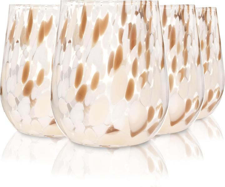 Beige, Braun, Transparent, Weiss