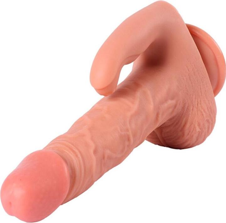 Produktbild Shequ - Hayden Dildo Und Klitorisstimulator Mit Vibration Und Fernbedienung 16 cm