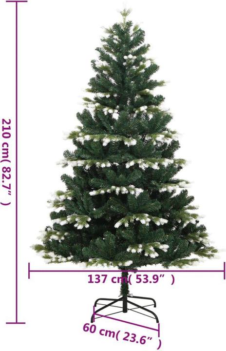 Image du produit vidaXL künstlicher klappbarer Weihnachtsbaum (210 cm)