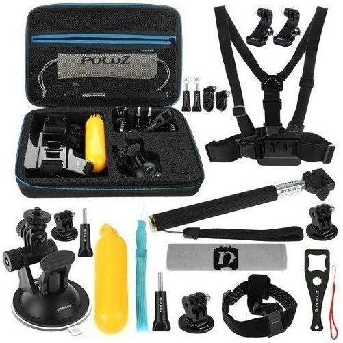 Puluz 20 Kit di accessori per telecamere sportive PKT11, Accessori action cam