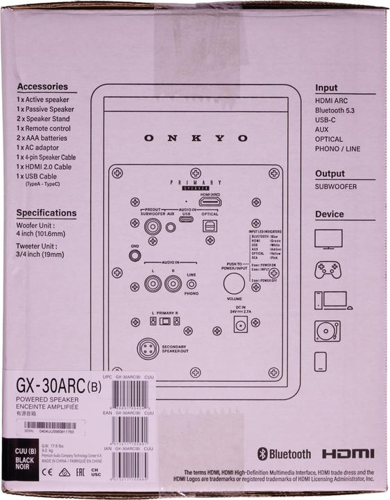 Immagine prodotto Onkyo GX-30ARC (Altoparlanti attivi, Coppia)
