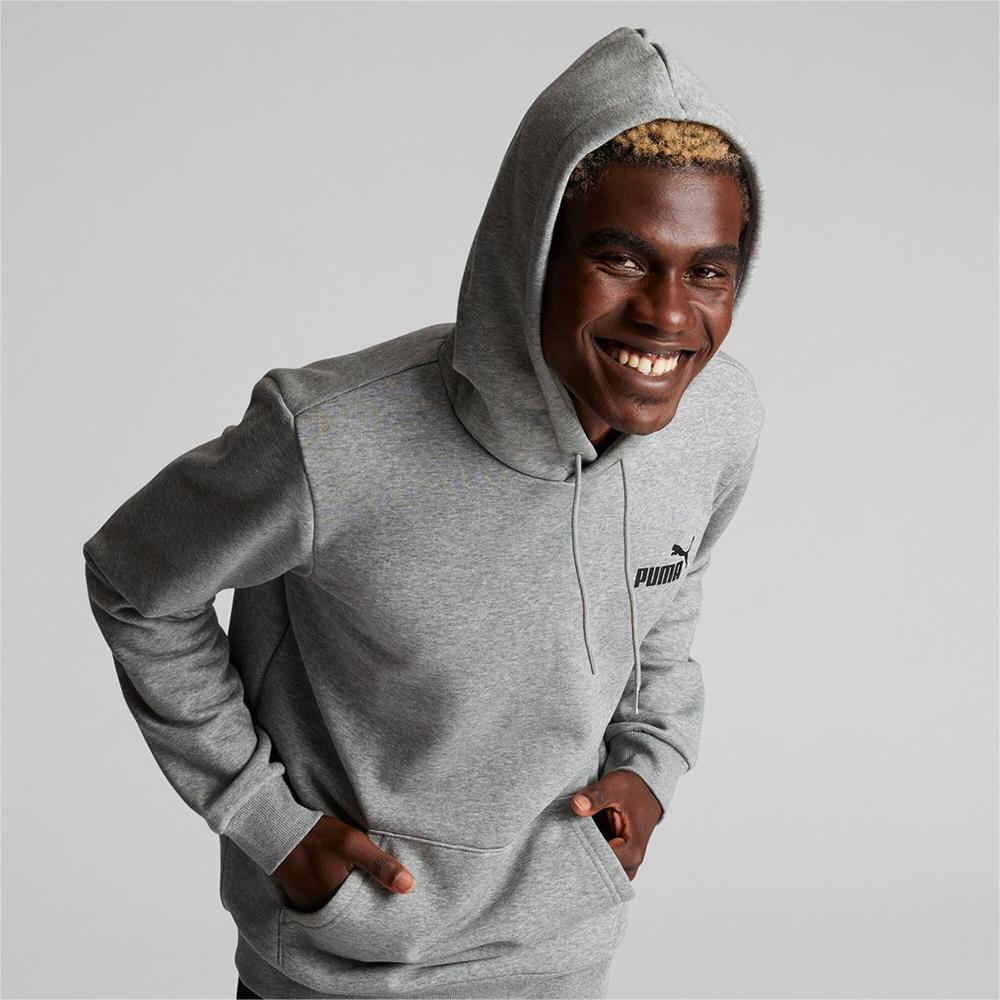 Thumbnail - Puma, Herren, Pullover, ESS Small Logo Hoodie-586690, Grau, (XL)