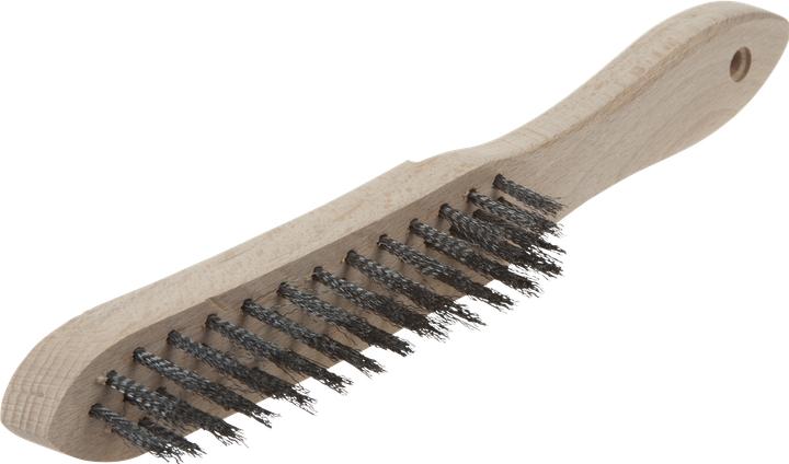 Image du produit wolfcraft 1 brosse à main en fil d'acier, version bois.280mm