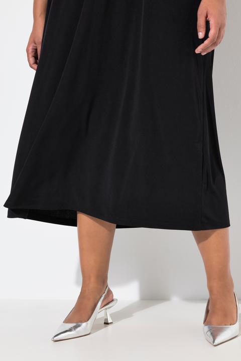 Produktbild Ulla Popken Jerseykleid, Empirenaht, Rundhals, Halbarm, Taschen (56)