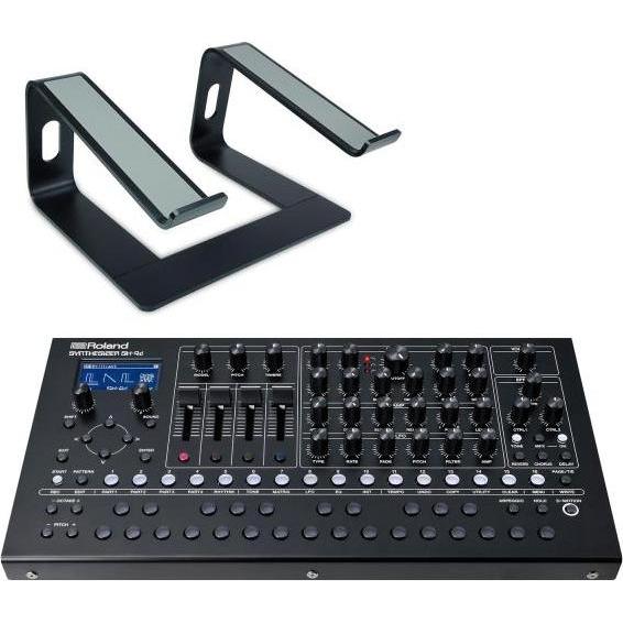 Roland SH-4d Desktop Synthesizer mit Laptopständer, Synthesizer, Schwarz
