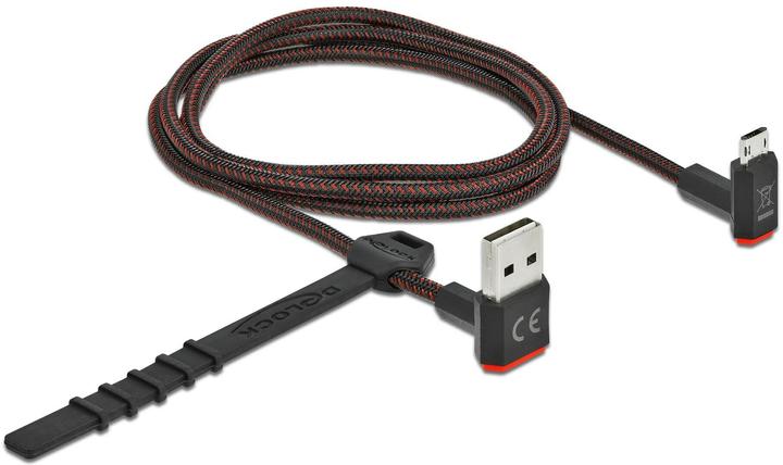 Actual product image Delock USB 2.0 cable EASY-USB, A-MicroB angled top/bottom 1 m (1 m, USB 2.0)