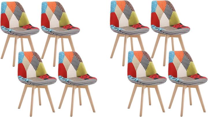 Produktbild Woltu Esszimmerstühle im Patchwork-Design (8er Set)