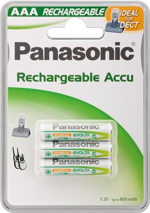 Productafbeelding Panasonic Oplaadbare DECT (3 Pcs., AAA, 750 mAh)